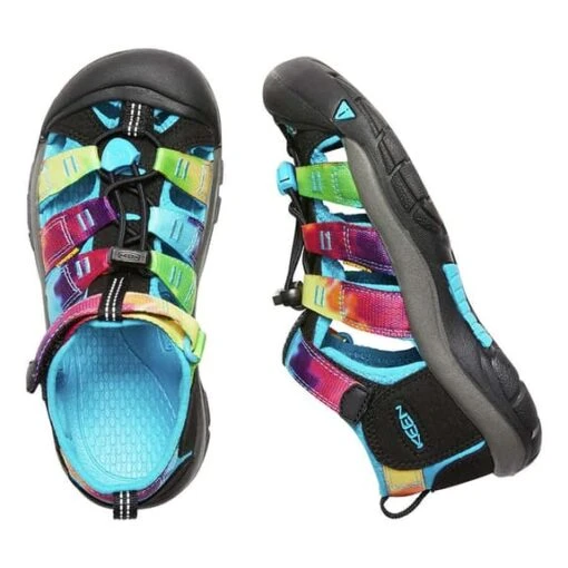 Keen Younger Kids' Newport H2 Sandals Grey, Blue & Pink -Keen Shoes Shop ke 1018441 004